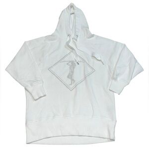 Women’s Aerie Oversized Surf Girl Pullover Hoodie White Size XS Surfer